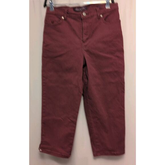 Gloria Vanderbilt size 8 Amanda mauve crop capri - Picture 1 of 8